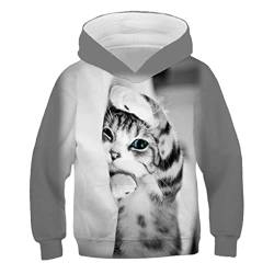 Kinder Nette Katze 3D Gedruckt Hoodie Jungen Mädchen Cooles Sweatshirt Hoodie Kindermode Pullover Kleidung Tops 9W55 10T von Bangqi