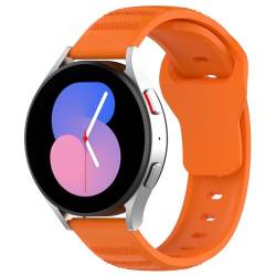 Amazfit Bip 5 Uhrenarmband für Damen und Herren, 22 mm, Schnellverschluss, Silikon-Ersatzbänder, Armband, Zubehör, passend für Amazfit Bip 5 Smartwatch (Orange) von Bangyee