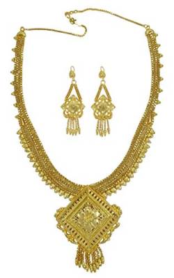 Banithani 18K Vergoldet Halsketten-Ohrringe Brautfrauen Hochzeit Schmuck von Banithani