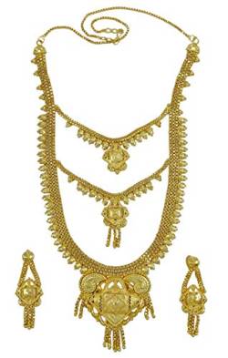 Banithani Traditionelle 18K Vergoldet Halsketten-Ohrringe Frauen Hochzeit Schmuck von Banithani