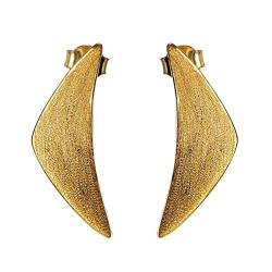 S925 Silber Ohrringe Ohrstecker weiblich koreanische einfache Mode Ohrringegold (Gold Einheitsgröße) von BankiE
