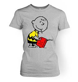 Banksy Charlie Brown Firestarter Damen T-Shirt Gr. X-Large, Grau - Sport Grey von Banksy By Big Mouth