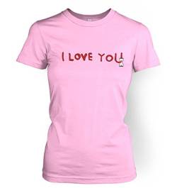 Banksy Damen T-Shirt Hourglass I Love You Gr. Large, hellrosa von Banksy By Big Mouth