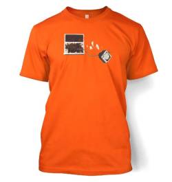 Banksy Herren T-Shirt TV Out The Window Gr. X-Large, Orange von Banksy By Big Mouth