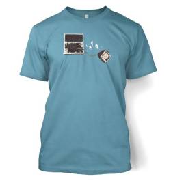 Banksy Herren T-Shirt TV Out The Window Gr. X-Large, Steinblau von Banksy By Big Mouth