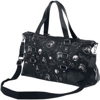 Banned Alternative - Gothic Handtasche - Space Cat - für Damen - schwarz/weiß von Banned Alternative