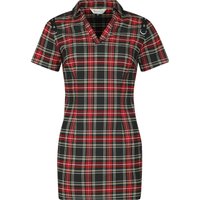 Banned Alternative - Gothic Kurzes Kleid - Fierce Fusion Check Dress - XS bis XXL - für Damen - Größe M - schwarz/rot von Banned Alternative