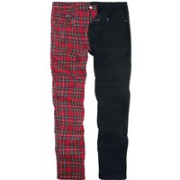 Banned Alternative - Gothic Stoffhose - Split Pants - S bis XXL - für Männer - Größe L - rot/schwarz von Banned Alternative