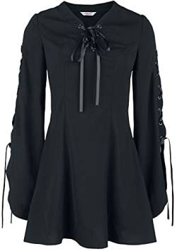 Banned Alternative Jezebel Tie Dress Frauen Kurzes Kleid schwarz XL von Banned Alternative
