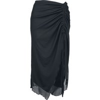 Banned Alternative Rock knielang - Umbra Mesh Ruched Skirt - XS bis 4XL - für Damen - Größe 3XL - schwarz von Banned Alternative