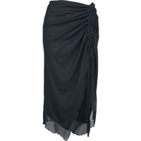 Banned Alternative Rock knielang - Umbra Mesh Ruched Skirt - XS bis 4XL - für Damen - Größe 4XL - schwarz von Banned Alternative