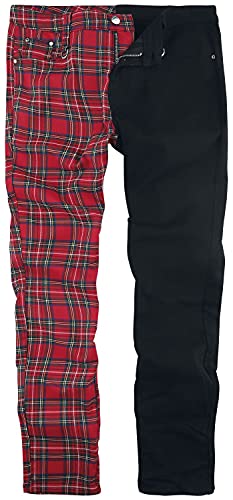 Banned Alternative Split Pants Männer Stoffhose rot/schwarz S von Banned Alternative