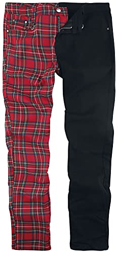 Banned Alternative Split Pants Männer Stoffhose rot/schwarz XL von Banned Alternative