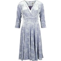 Banned Retro Kleid knielang - Velvet Grace Fit & Flare Dress - XS bis 4XL - für Damen - Größe L - grau von Banned Retro