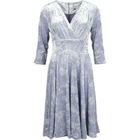 Banned Retro Kleid knielang - Velvet Grace Fit & Flare Dress - XS bis 4XL - für Damen - Größe M - grau von Banned Retro