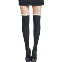 Banned Retro Kniestrümpfe - Mina Knee High Socks  - für Damen - Größe  schwarz von Banned Retro