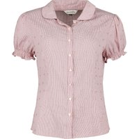 Banned Retro - Rockabilly Bluse - Heart On Her Sleeve Blouse - XS bis 4XL - für Damen - Größe XL - pink von Banned Retro
