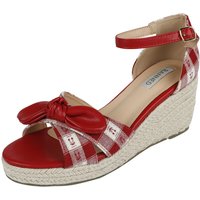 Banned Retro - Rockabilly High Heel - Free Spirit Soles - EU36 bis EU41 - für Damen - Größe EU38 - rot/weiß von Banned Retro