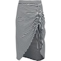 Banned Retro - Rockabilly Rock knielang - Beach Breeze Skirt - XXL bis 4XL - für Damen - Größe 4XL - schwarz/weiß von Banned Retro