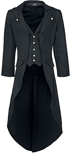 Banned Alternative Dovetail Coat Männer Militärmantel schwarz 4XL von Banned