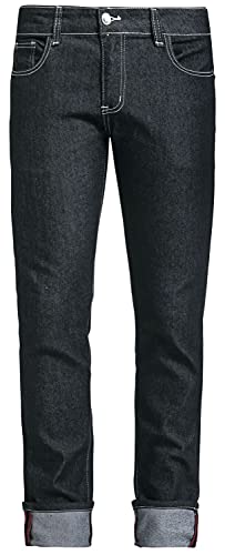 Banned Alternative Rockabilly Slim Männer Jeans schwarz W32L34 von Banned