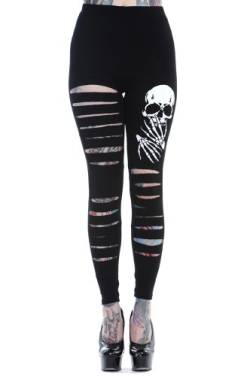 Banned Alternative Slashed Skull Frauen Leggings schwarz L von Banned