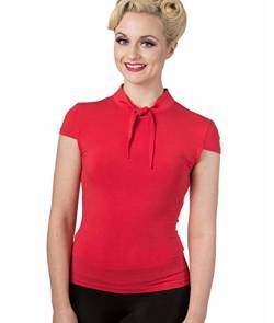 Banned Dancing Days ba Damen Vintage Bluse - Free Ride Blusentop Rot L von Banned