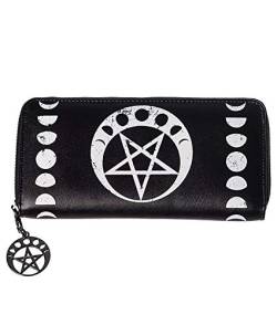 Banned Tanith Pentagram Mondphasen Wicca Okkulten Hexeri Geldbeutel Brieftasche von Banned