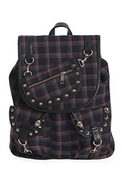 Banned Yamy Punk Nugoth Tartan Gingham Rucksack - Mehrfarbig von Banned