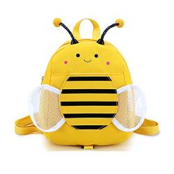 Niedlicher Honeybee Baby Walking Sicherheitsgeschirr Mini Rucksack Anti-Verlust Kleinkind Mädchen Jungen Snacktasche Tagesrucksack mit Sicherheitsleine von Bansusu