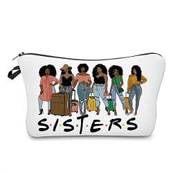 Afrikanisches Mädchen Make-up-Tasche für Geldbörse, Afro, schwarzes Mädchen, Kosmetiktaschen für Frauen, inspirierendes Geschenk, kleine lustige Kosmetiktasche, Reisetasche, Hüllen für Toilettenartikel, Zubehör Organizer, Afro Girl-54946, Kulturbeutel Reisetasche mit Haken zum Aufhängen von Baobeily