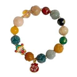 Baoblaze Bodhi Lotus Armband Stretcharmband Glücksarmband Dekorative Perlen Armband für Männer und Frauen Hochzeiten Geburtstage, Stil D von Baoblaze