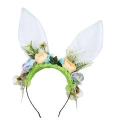Baoblaze Fee Kaninchen Ohren Stirnband Haarband Kopfbedeckung für Halloween Party Urlaub Hochzeit, Grün von Baoblaze