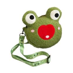 Baoblaze Frosch-Umhängetasche für Damen, Umhängetasche, niedlich, modisch, mit Reißverschluss, Handtasche, Schultertasche für Urlaub, Party, Frauen, Herz von Baoblaze