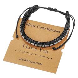 Baoblaze Inspirierendes Morsecode-Armband für Männer, Schmuck, Geburtstag, Weihnachten, Vatertagsgeschenk für Vater, Großvater, dich von Baoblaze