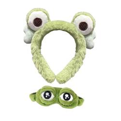 Baoblaze Kleiner Frosch-Stirnband, Augenmaske, Dekoration, Haarschmuck, Cartoon-Frosch, große Augen, Stirnband für Damen und Mädchen, Urlaubskostüm, von Baoblaze