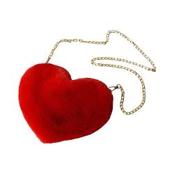 Baoblaze Mode-Mini-Herz-Umhängetasche, süße, leichte Handtaschen-Umhängetasche für das Büro, Rot von Baoblaze