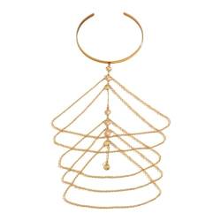 Baoblaze Oberarmarmband, Kette Brautarm Accessoire Boho Sommer Quaste Oberarmmanschette, Stil b von Baoblaze