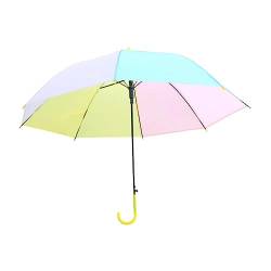 Baoblaze Regenschirm, Regenschirm mit langem Griff, für Männer und Frauen, leicht, 8 Rippen, gerader Regenschirm, tragbarer Reiseschirm für Wanderungen, von Baoblaze