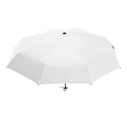 Baoblaze Reise-Regenschirm, Mini-Faltbarer kompakter Regenschirm, 6 Rippen, Leichter tragbarer Regenschirm, Kleiner Sonnen-Regen-Taschenschirm für Mädchen und, Weiß von Baoblaze