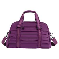 Baoblaze Sport-Sporttasche, Reisetasche mit Schuhfach, leichte Umhängetasche mit verstellbarem Riemen für Schwimm- und Campingausflüge, Violett von Baoblaze