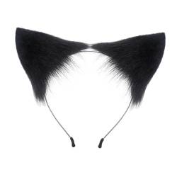 Baoblaze Tierohren-Stirnband, Haarreifen für Damen und Mädchen, niedliche Plüsch-Ohrstirnbänder, Kopfbedeckung für Geburtstagspartys mit Tiermotiven von Baoblaze