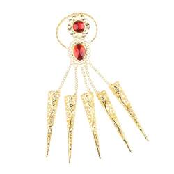 Bauchtanz Armschmuck Gold Künstlich Lang Nägel Krallen Pfote Finger Cosplay Dekoration von Baoblaze