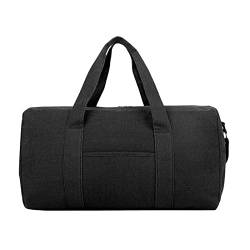 Reisetasche mit großem Fassungsvermögen, Handtasche, Reisetasche, Weekender-Tasche für Fitness, Frauen, Männer, Schwarz, 52 cm x 16 cm x 32 cm von Baoblaze