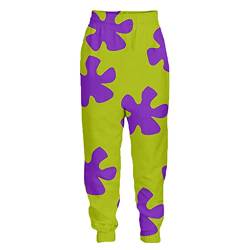 3D Anime Patrick Star Jogginghose Joggerhose Herren Damen Hosen Hip Hop Fashion Harajuku Trainingshose Sky Blue 5XL von Baobli