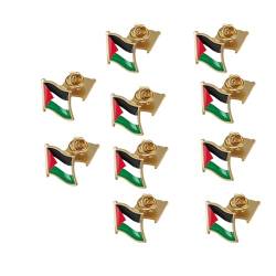 Palästina-Flagge USA Freundschaftsflagge Anstecknadel Unterstützung Patriotisches Emaille-Abzeichen, Sammlerstück Neuheit Flagge Pin für Rucksack Schal, American Palästinensische Freundschaft von Baofu