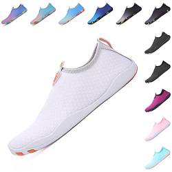 Baofular Badeschuhe Damen Herren Wasserschuhe Schwimmschuhe Sommer Strandschuhe Schnell Trocknend Aquaschuhe Surfschuhe für Meer Grau 35 EU von Baofular