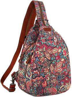 Baosha Damen Sling Rucksack Tasche Leichter Crossbody Brusttasche Schultertasche Reise Wandern Daypack für Frauen XB-17 (HS) von Baosha