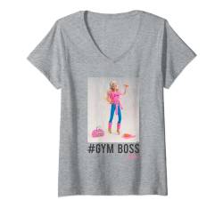 Barbie Damen Gym Boss T-Shirt mit V-Ausschnitt von Barbie