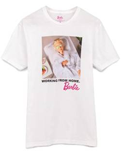 Barbie Doll Womens T Shirt Damen arbeitet von zu Hause Neuheit weißes Top L von Barbie